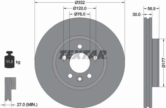 Textar 92307700 - Brake Disc autospares.lv