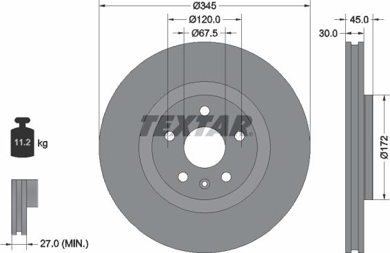 Textar 92314505 - Brake Disc autospares.lv