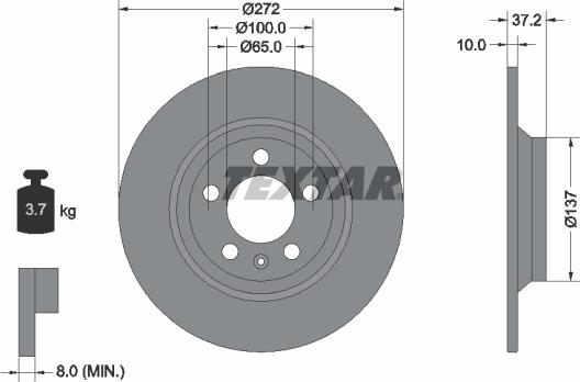 Textar 92315303 - Brake Disc autospares.lv