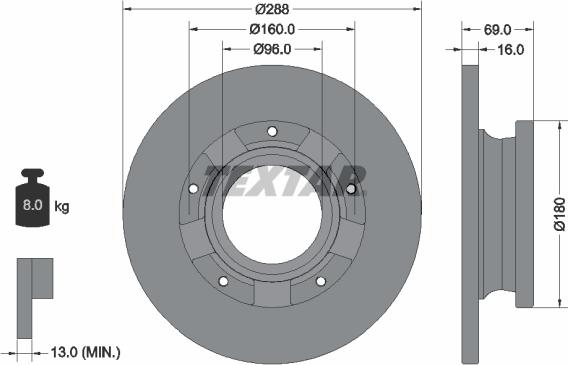 Textar 92316903 - Brake Disc autospares.lv