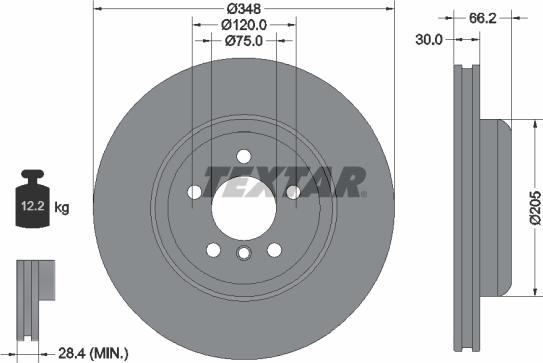 Textar 92313405 - Brake Disc autospares.lv