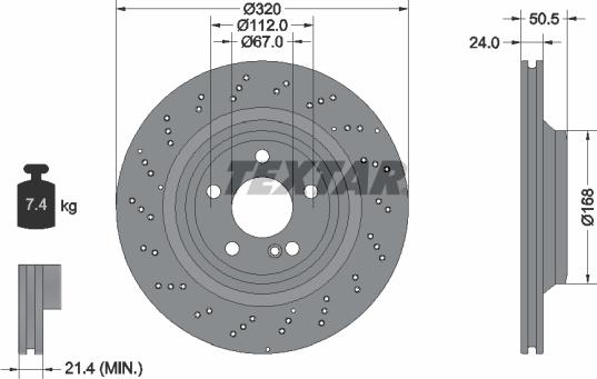 Textar 92317505 - Brake Disc autospares.lv