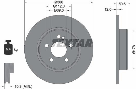 Textar 92331505 - Brake Disc autospares.lv