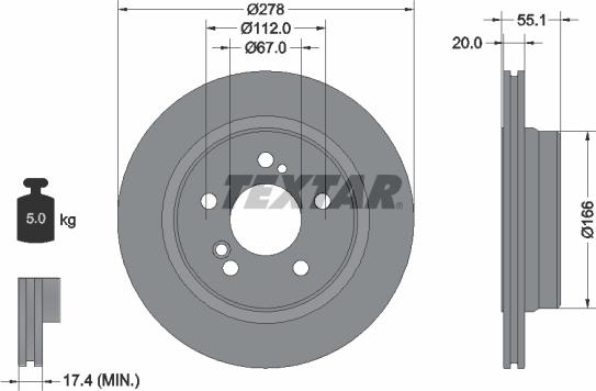 Textar 92329703 - Brake Disc autospares.lv