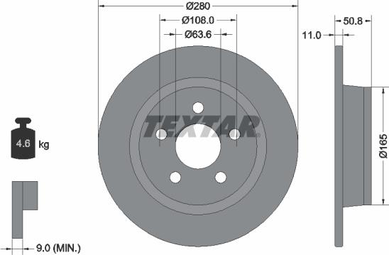 Textar 92326403 - Brake Disc autospares.lv