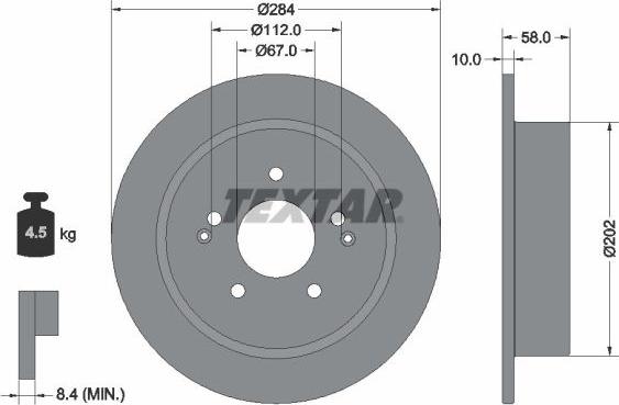 Textar 92326603 - Brake Disc autospares.lv