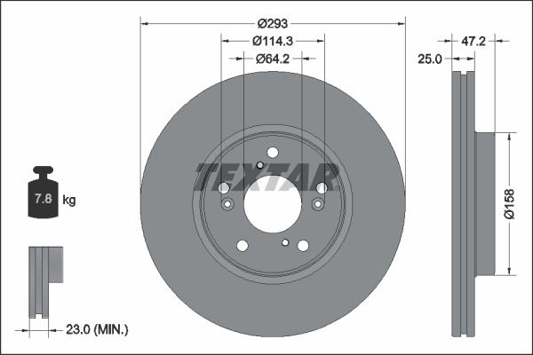 Textar 92321303 - Brake Disc autospares.lv