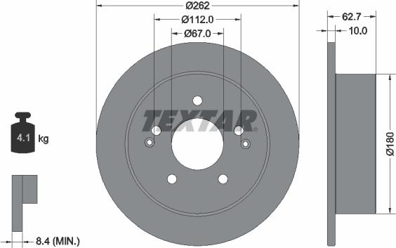 Textar 92322203 - Brake Disc autospares.lv