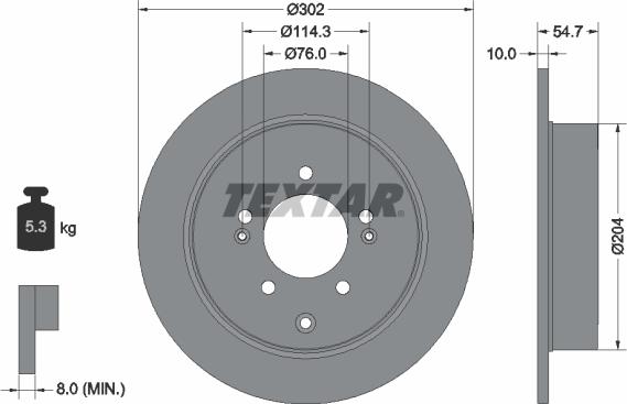 Textar 92294903 - Brake Disc autospares.lv