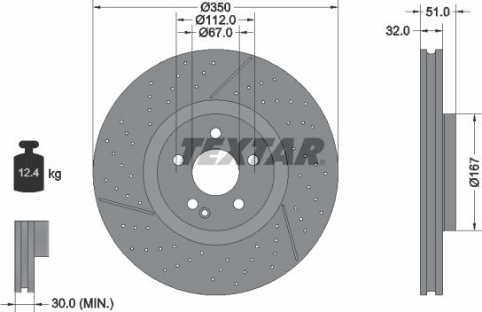 Textar 92290705 - Brake Disc autospares.lv