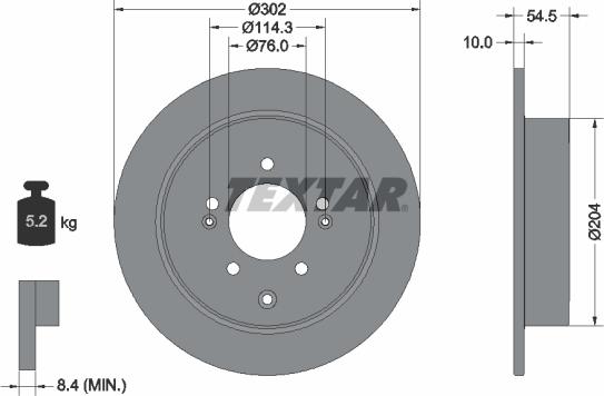 Textar 92293303 - Brake Disc autospares.lv