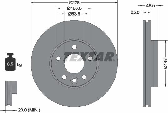 Textar 92292303 - Brake Disc autospares.lv