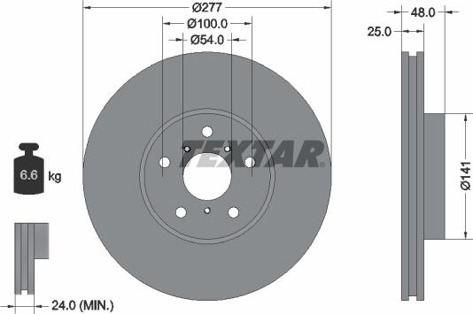 Textar 92240400 - Brake Disc autospares.lv