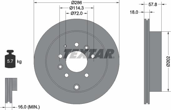 Textar 92242803 - Brake Disc autospares.lv