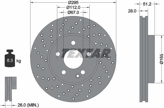 Textar 92257505 - Brake Disc autospares.lv