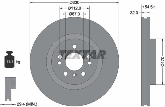 Textar 92260403 - Brake Disc autospares.lv