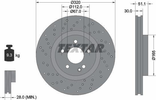 Textar 92262103 - Brake Disc autospares.lv