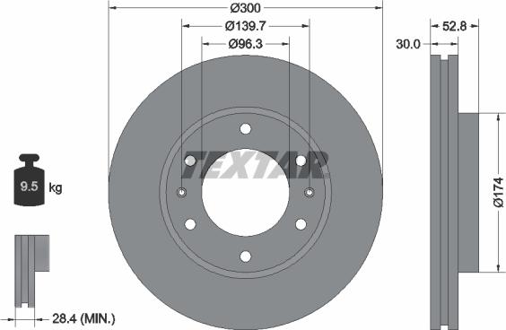 Textar 92203800 - Brake Disc autospares.lv