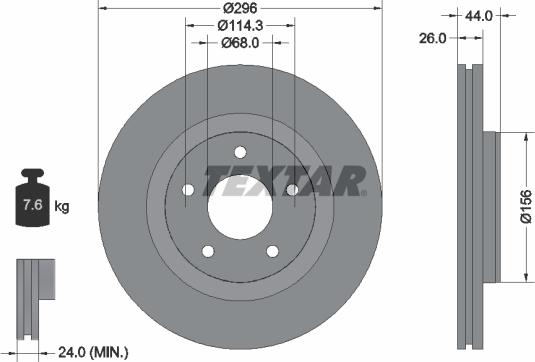 Textar 92285905 - Brake Disc autospares.lv