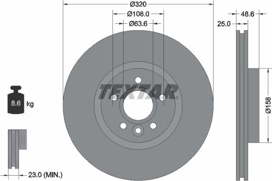 Textar 92282105 - Brake Disc autospares.lv