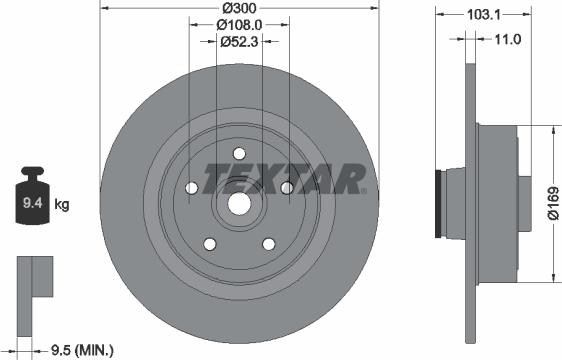 Textar 92239600 - Brake Disc autospares.lv