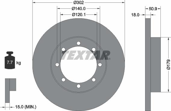 Textar 92230800 - Brake Disc autospares.lv