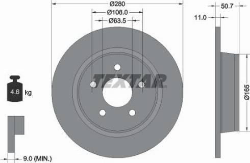 Textar 92238900 - Brake Disc autospares.lv