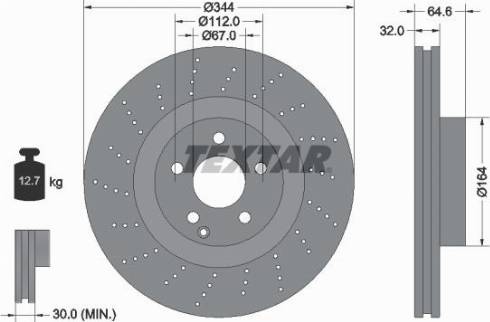 Textar 92224600 - Brake Disc autospares.lv