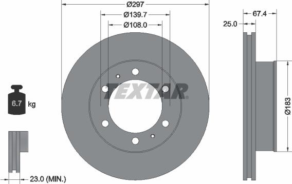 Textar 92222600 - Brake Disc autospares.lv