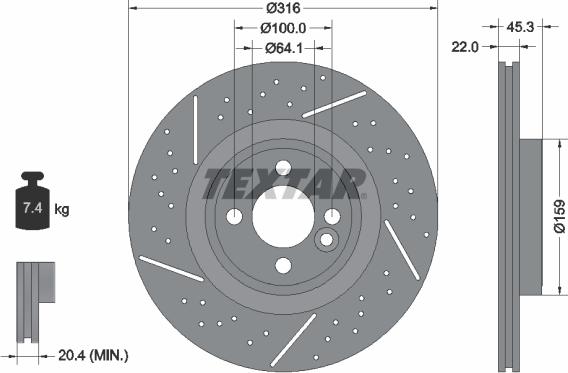 Textar 92279105 - Brake Disc autospares.lv