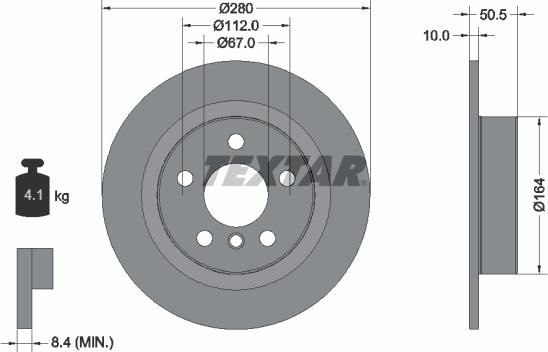 Textar 92274605 - Brake Disc autospares.lv