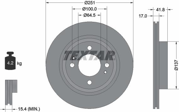 Textar 92278003 - Brake Disc autospares.lv