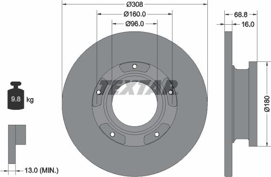 Textar 92273903 - Brake Disc autospares.lv