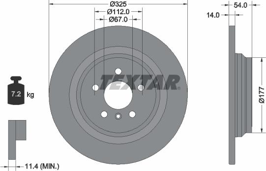 Textar 92277405 - Brake Disc autospares.lv