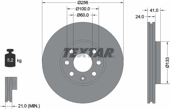 Textar 92091803 - Brake Disc autospares.lv