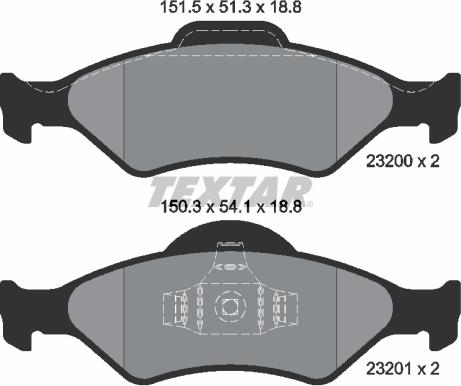 Textar 89005700 - Brake Set, disc brakes autospares.lv