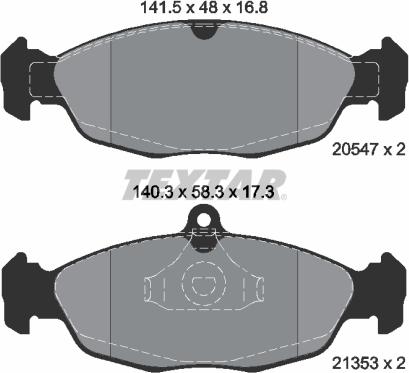 Textar 89000900 - Brake Set, disc brakes autospares.lv