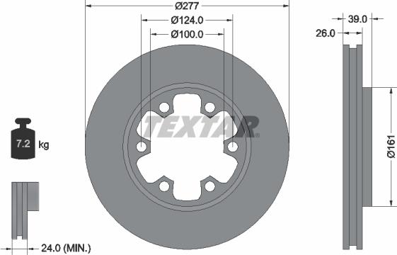 Textar 92059000 - Brake Disc autospares.lv