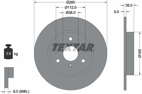 Textar 92097600 - Brake Disc autospares.lv