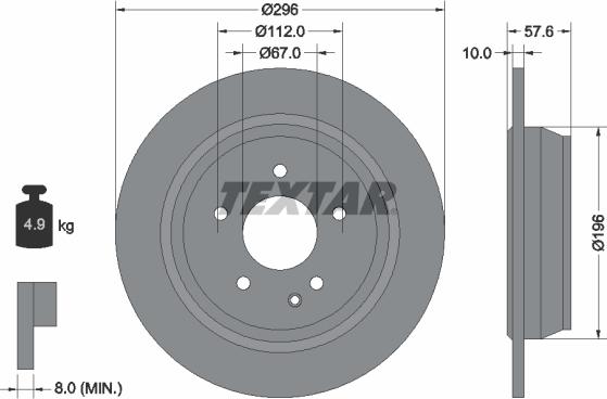 Textar 93123500 - Brake Disc autospares.lv