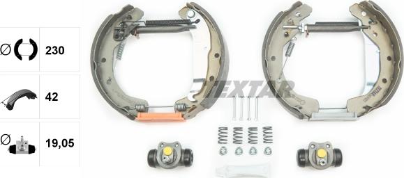 Textar 84049001 - Brake Shoe Set autospares.lv