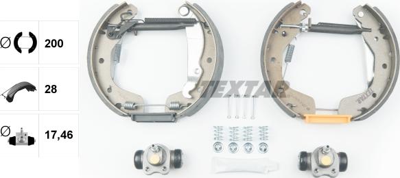 Textar 84044800 - Brake Shoe Set autospares.lv