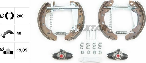 Textar 84044705 - Brake Shoe Set autospares.lv