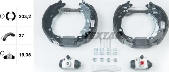 Textar 84061601 - Brake Shoe Set autospares.lv