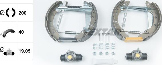 Textar 84018301 - Brake Shoe Set autospares.lv