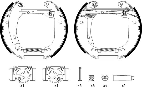 Textar 84037408 - Brake Shoe Set autospares.lv