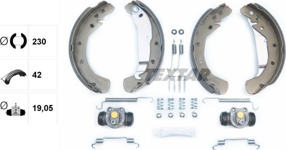 Textar 83049001 - Brake Shoe Set autospares.lv