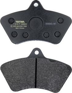 Textar 2949802 - Brake Pad Set, disc brake autospares.lv