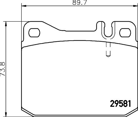 Textar 2958101 - Brake Pad Set, disc brake autospares.lv