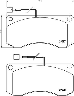 Textar 2909702 - Brake Pad Set, disc brake autospares.lv